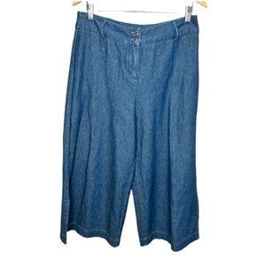 Vintage High Rise Wide  Leg Denim Capris size 8